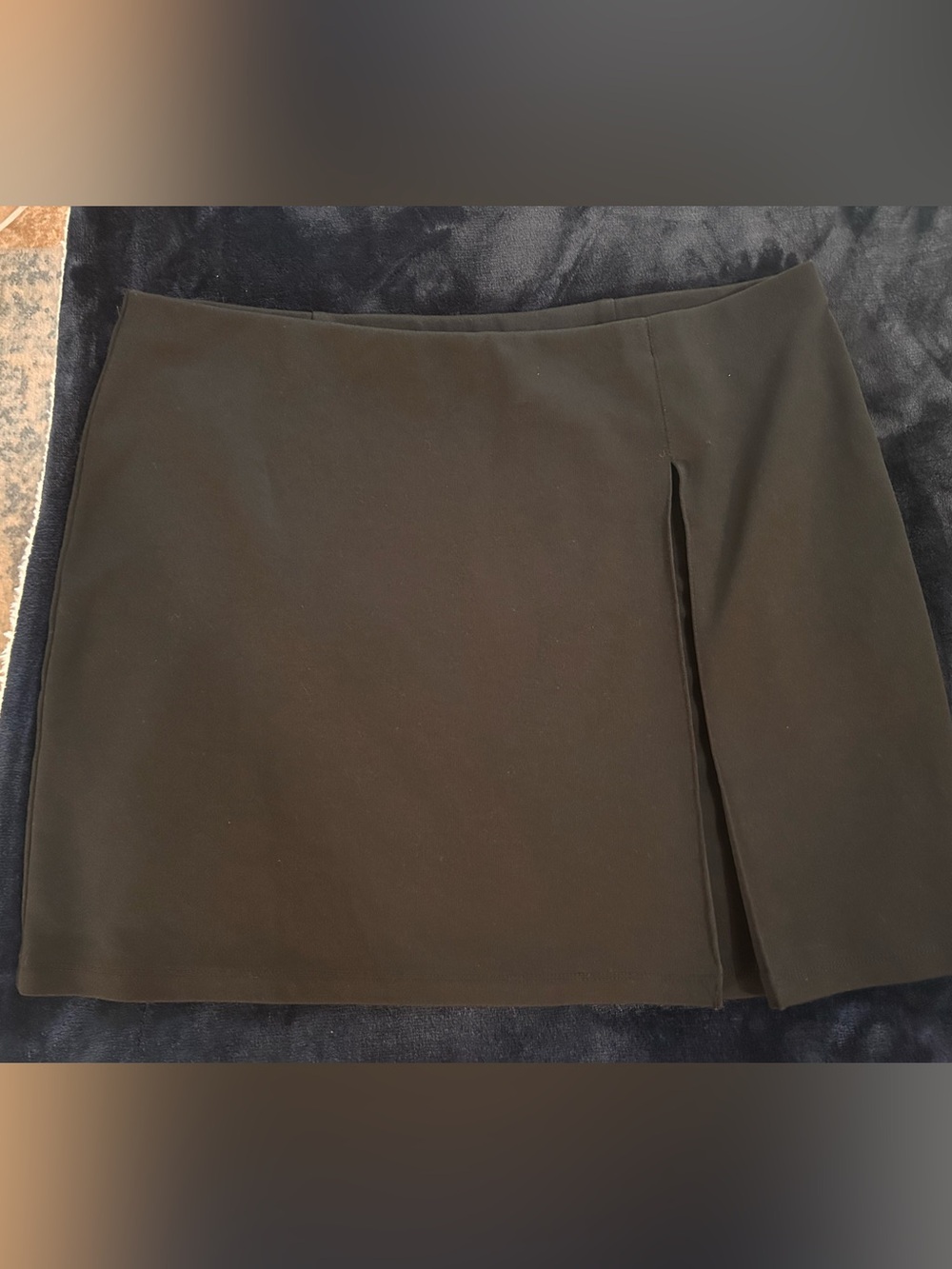 Express Black Mini Skirt - Clean A-Line Silhouette, Size L.